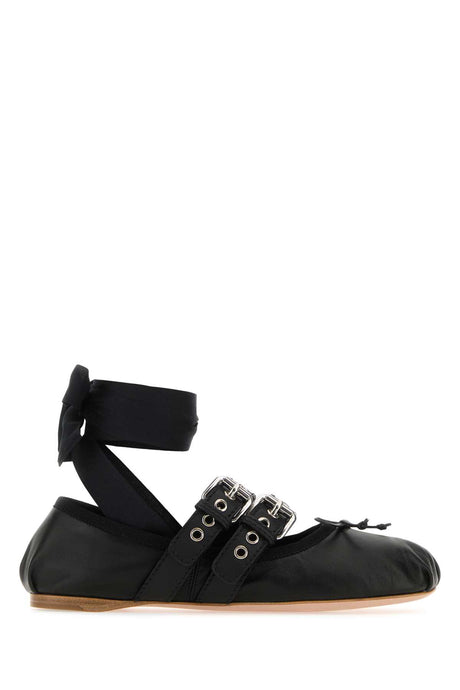 MIU MIU Elegant Nappa Leather Ballerinas