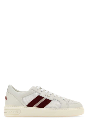 BALLY Elegant White Leather and Fabric Melys Sneakers for Men