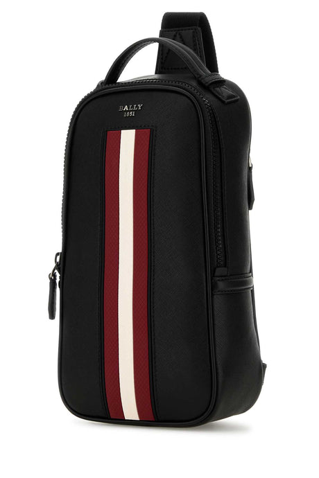 BALLY Malikho Mini Black Leather Backpack