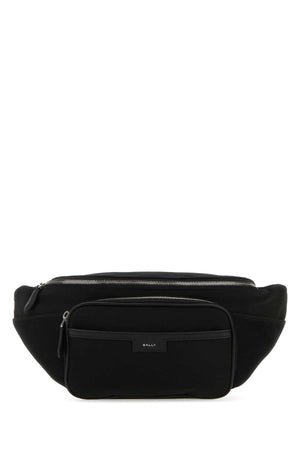 BALLY Elegant Black Nylon Belt Handbag - 33x18.5x5 cm