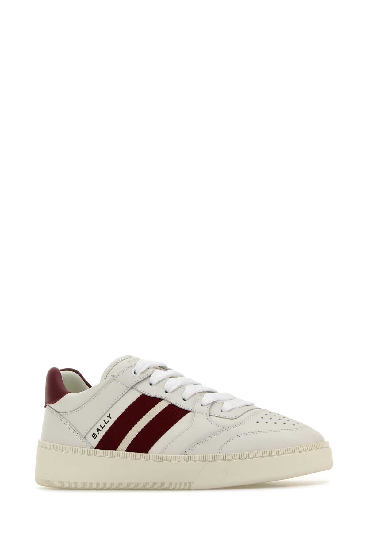 BALLY Stylish White Leather Sneakers for Men