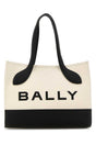 BALLY Ivory Canvas Mini Keep On Handbag