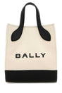 BALLY Mini Ivory Canvas Keep On Handbag