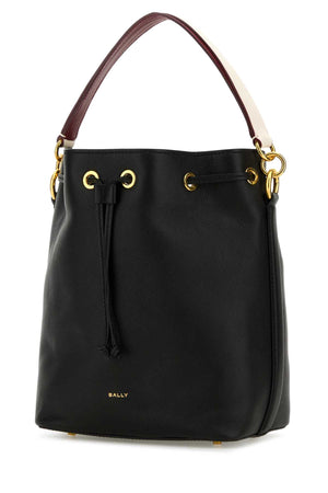 BALLY Elegant Leather Code Bucket Handbag - 19 cm x 26 cm