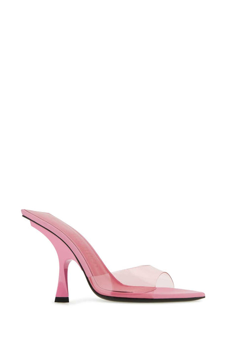 THE ATTICO Chic Pink PVC Ester Flat Sandals with 3.74 in Heel Height