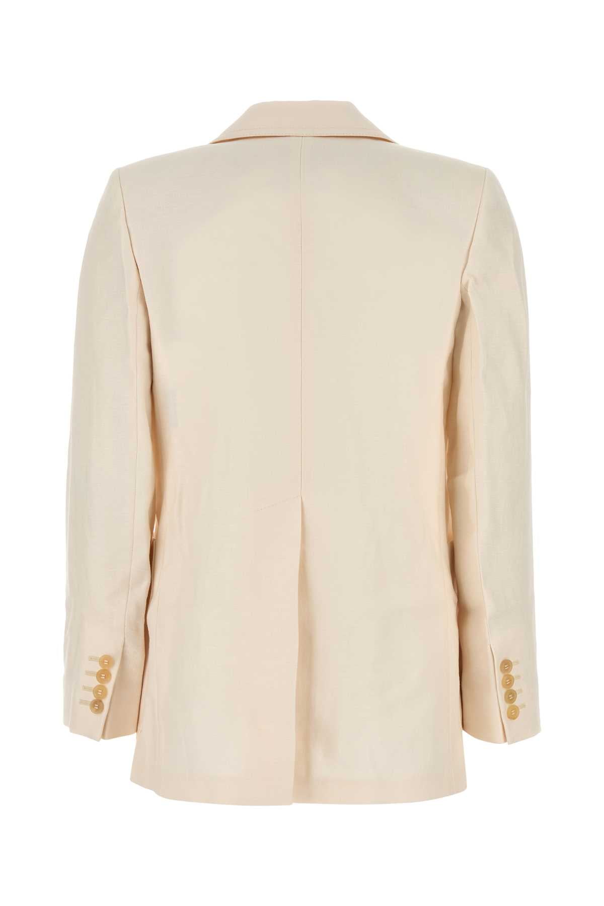 MAX MARA Ivory Linen Boemia Blazer