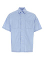 PRADA Light Blue Stretch Poplin Shirt - Modern Fit