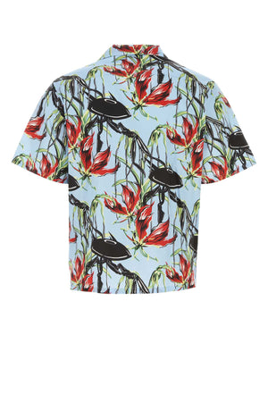 PRADA Men's Printed Poplin Shirt - Effortless Style for 2024