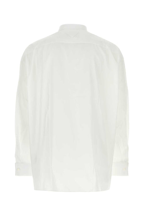 PRADA Classic White Poplin Shirt for Men