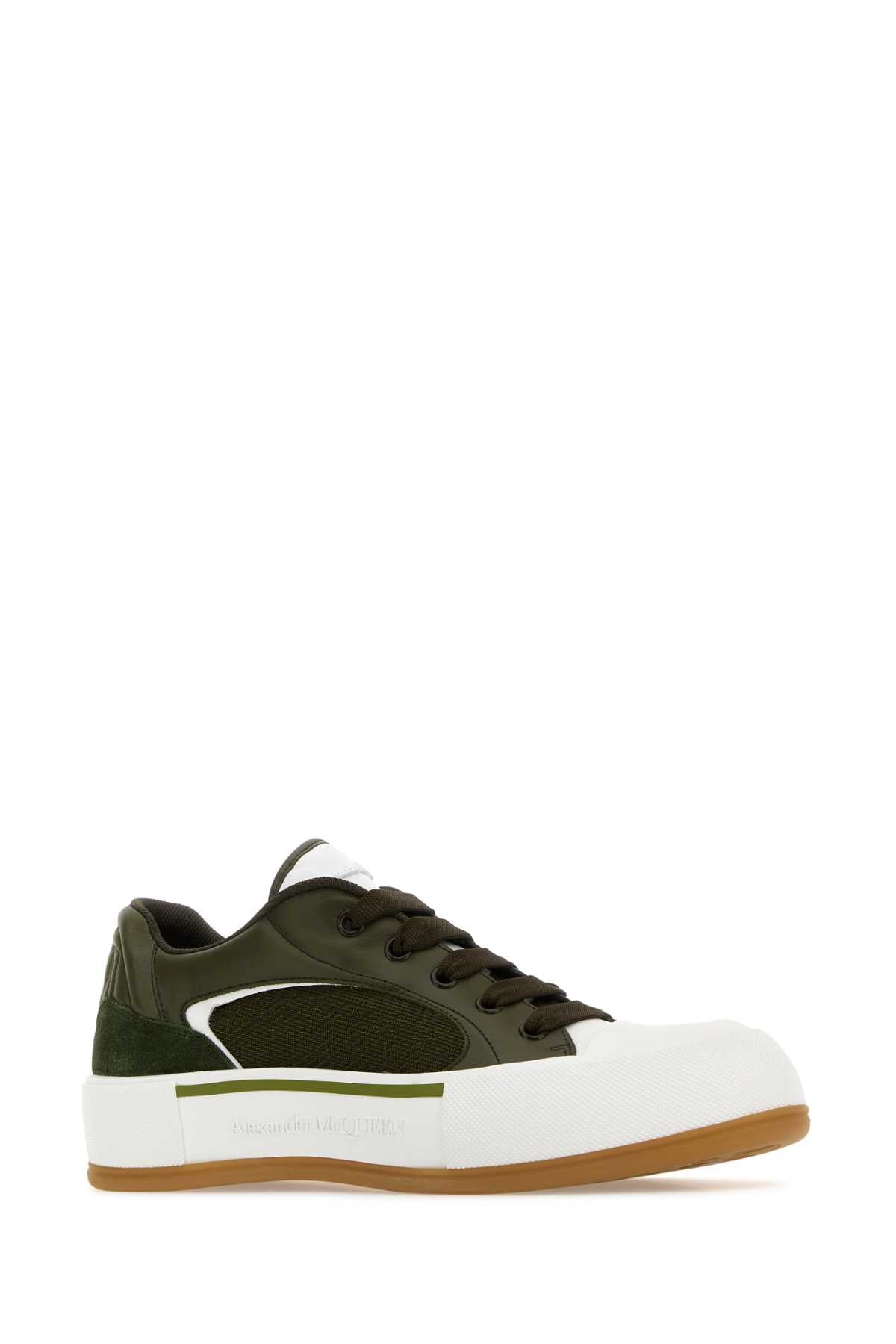 ALEXANDER MCQUEEN Olive Green Plimsoll Sneaker for Men