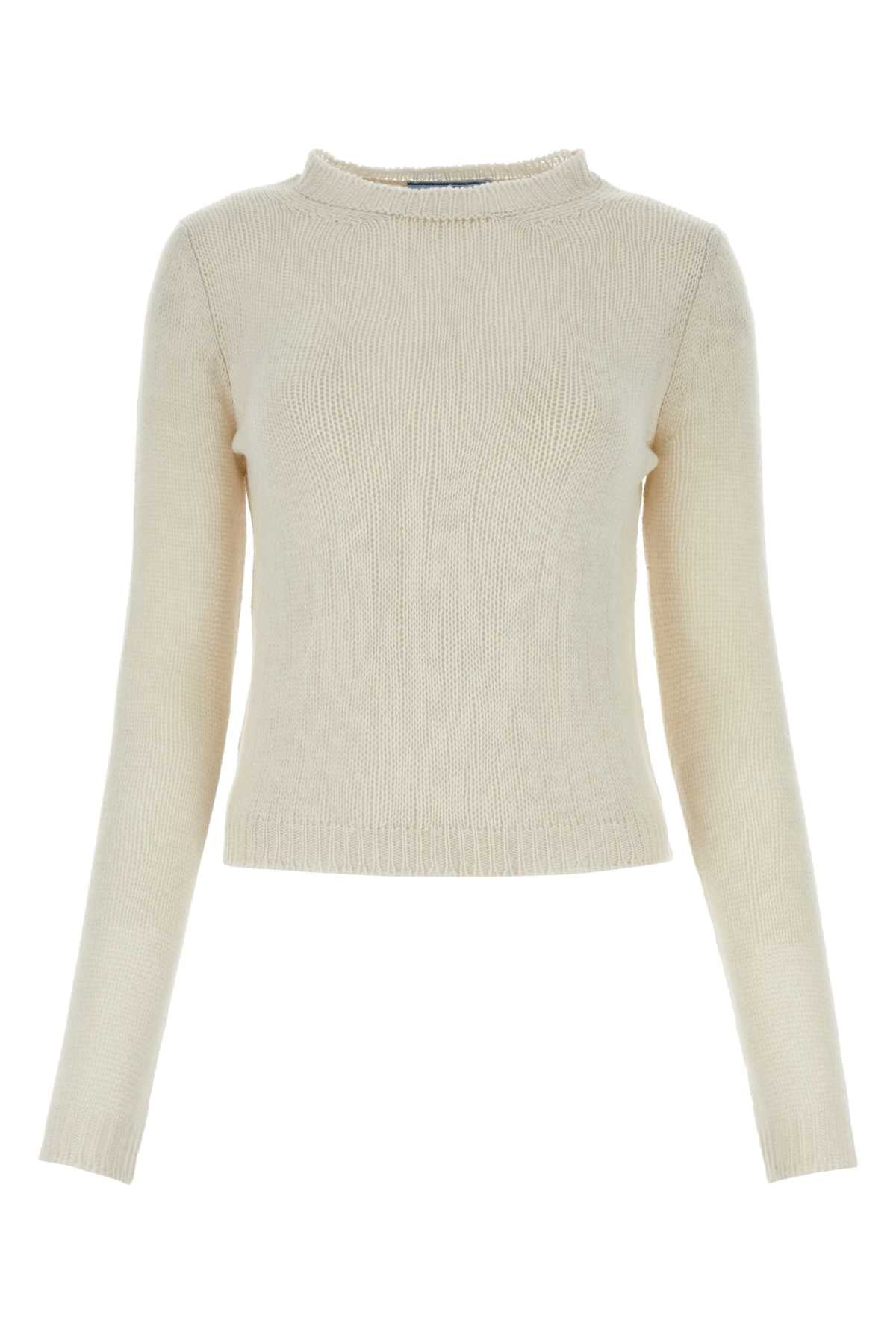 PRADA Chalk Cashmere Sweater