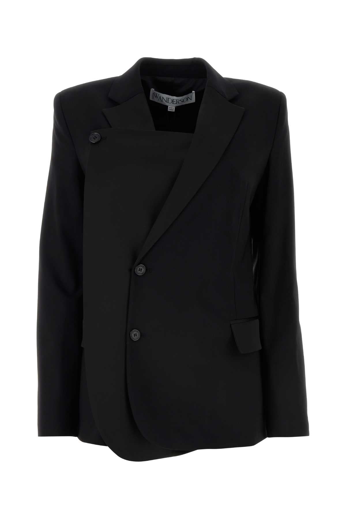 JW ANDERSON Black Stretch Wool Blazer for Women