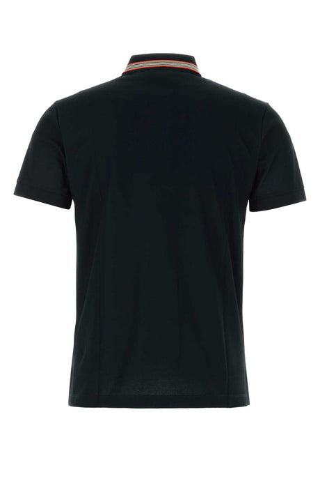 BURBERRY Classic Black Piquet Polo Shirt for Men