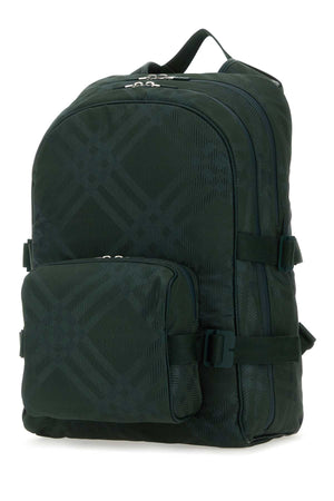 BURBERRY Check Nylon Blend Backpack - 31 cm x 47 cm x 18 cm