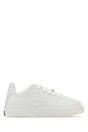 BURBERRY White Leather Box Sneakers for Women