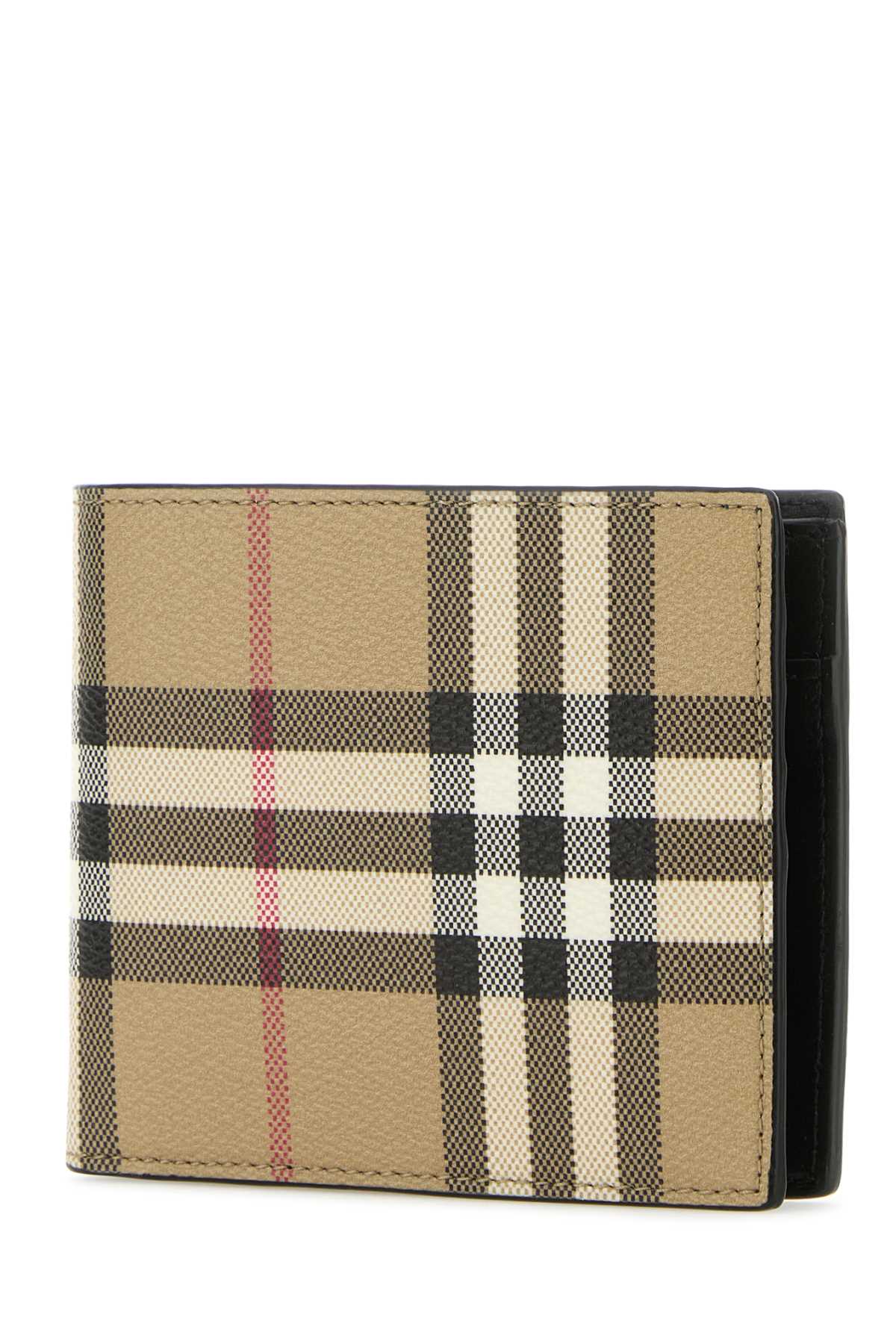 BURBERRY Printed Canvas Wallet - Compact Design (12cm x 9.5cm x 2cm)