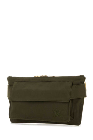 BURBERRY Army Green Canvas Trench Belt Handbag - 33.5 cm x 18 cm