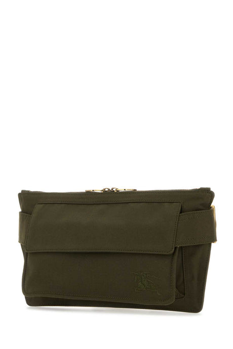 BURBERRY Army Green Canvas Trench Belt Handbag - 33.5 cm x 18 cm