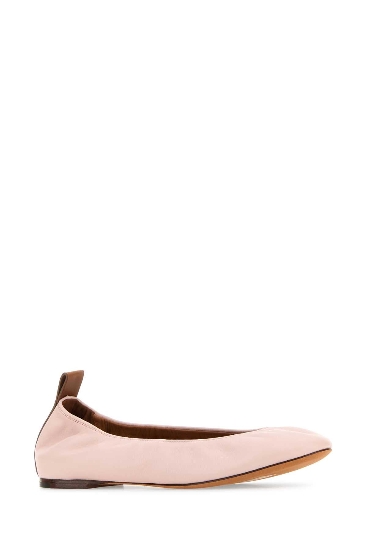 LANVIN Elegant Pink Leather Ballerinas for Women