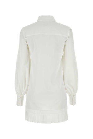 OFF WHITE Chic White Poplin Mini Dress for Women