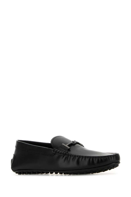 TOD'S Classic Black Leather Loafers for Men