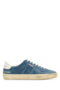 GOLDEN GOOSE DELUXE BRAND Light Blue Suede Soul Star Sneakers for Men