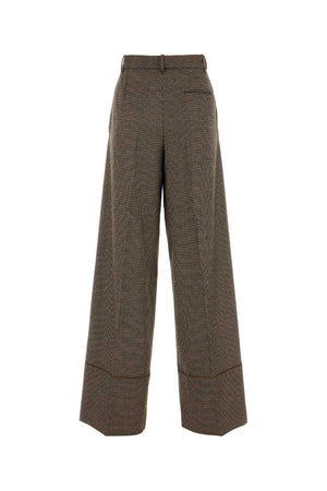 BALLY Embroidered Stretch Wool Blend Wide-Leg Pants