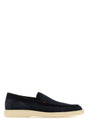 SANTONI Stylish Navy Blue Suede Loafers for Men