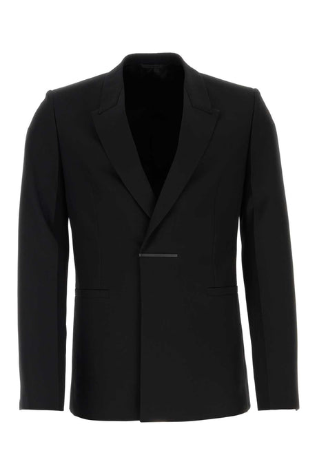 GIVENCHY Classic Black Wool Blazer for Men