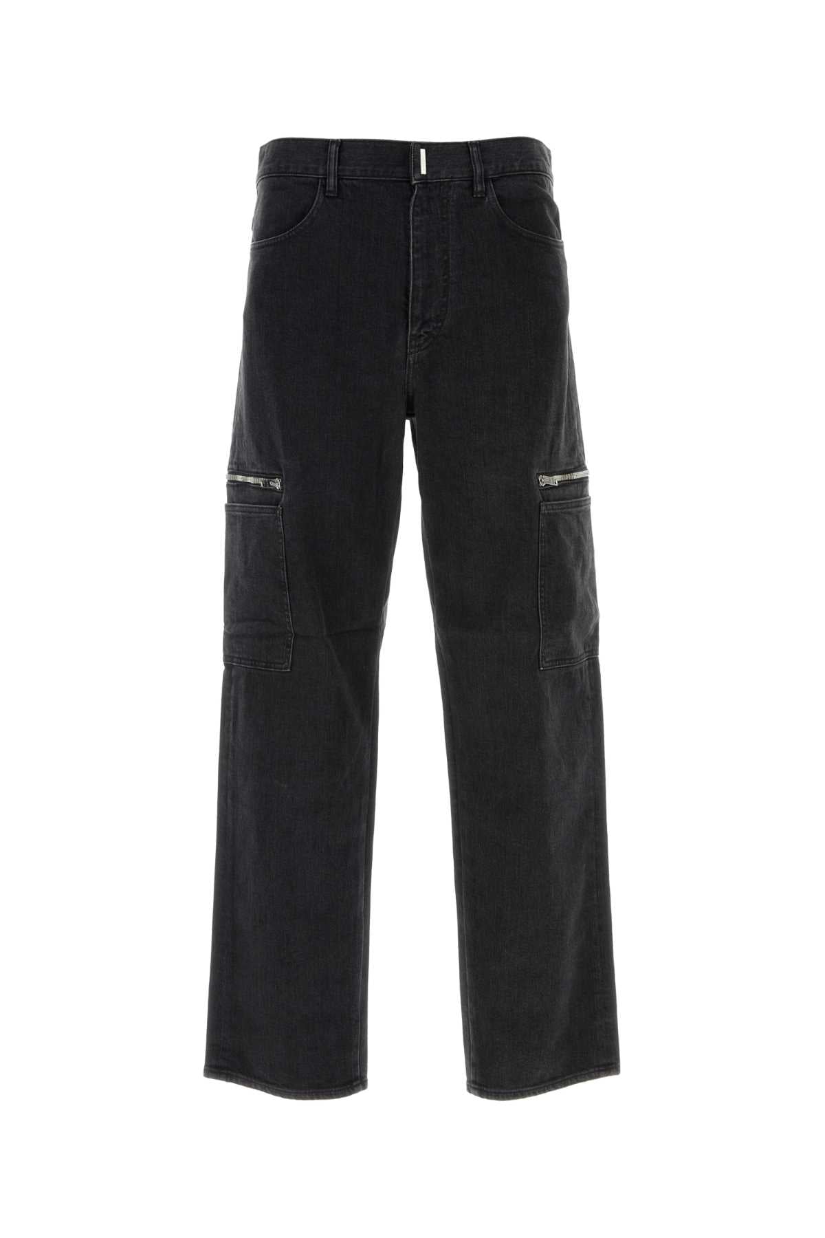 GIVENCHY Stretch Denim Cargo Jeans for Men