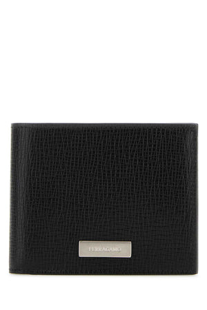 SALVATORE FERRAGAMO Black Leather Mini Wallet