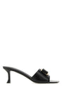 SALVATORE FERRAGAMO Elegant Black Leather Flat with 5.5 cm Heel for Women