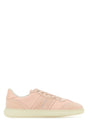 SALVATORE FERRAGAMO Chic Pastel Pink Leather & Suede Achille Mini Sneakers