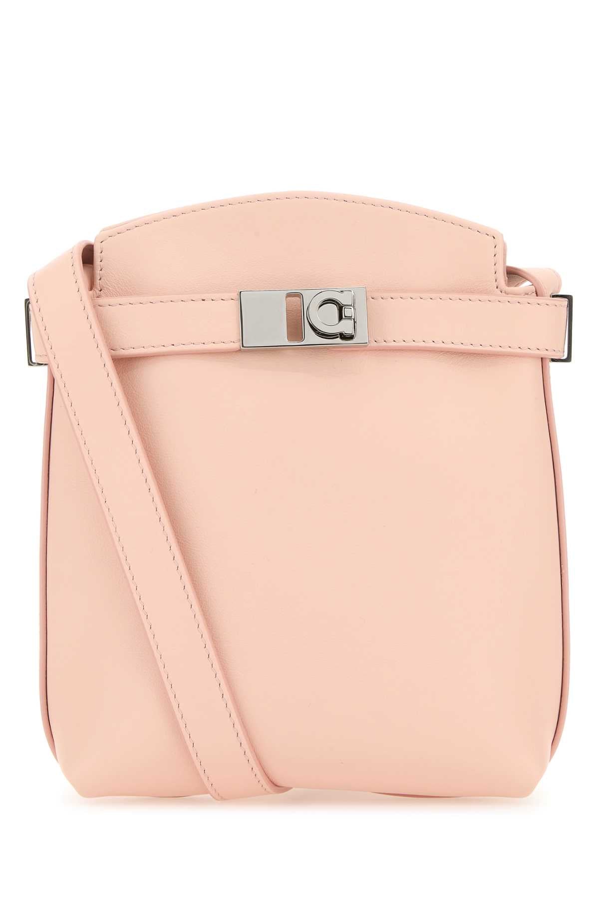 SALVATORE FERRAGAMO Mini Leather Gancini Hook Phone Case - Pastel Pink