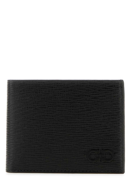 SALVATORE FERRAGAMO Men's Mini Leather Wallet - Black