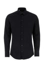 DOLCE & GABBANA Black Stretch Poplin Shirt Size Option Available