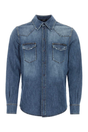 DOLCE & GABBANA Classic Denim Shirt for Men