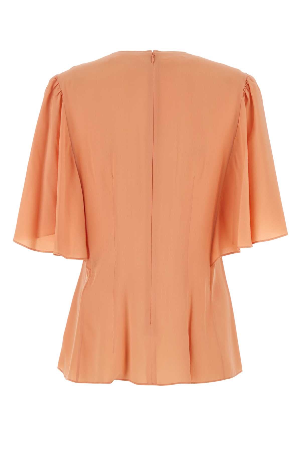 CHLOE Silk Blouse in Soft Peach