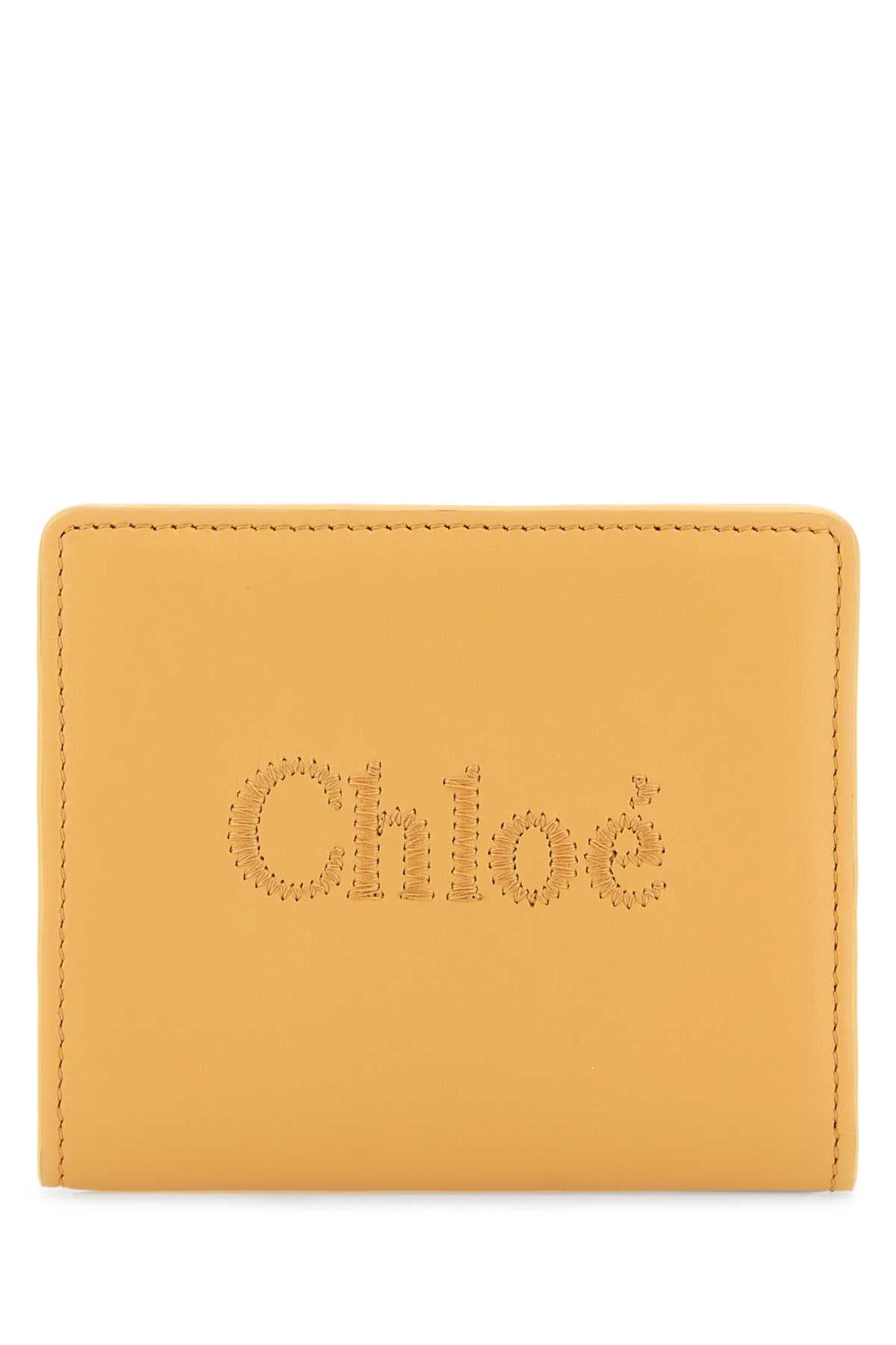 CHLOE Peach Mini Leather Wallet - 11 cm x 9 cm x 3 cm