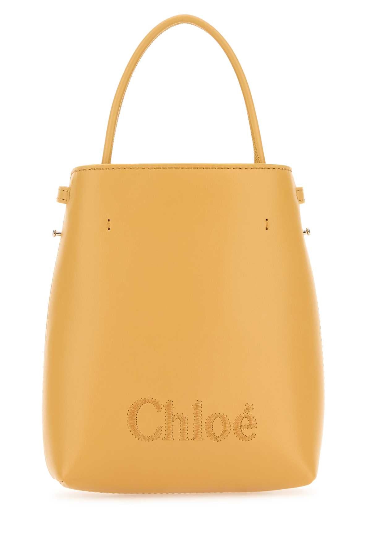 CHLOE Mini Peach Leather Handbag