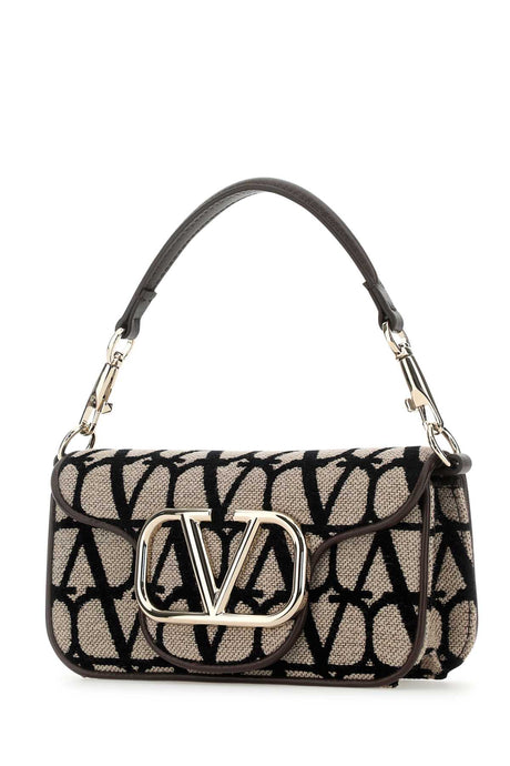 VALENTINO GARAVANI Mini Toile Iconographe & Leather Crossbody Handbag