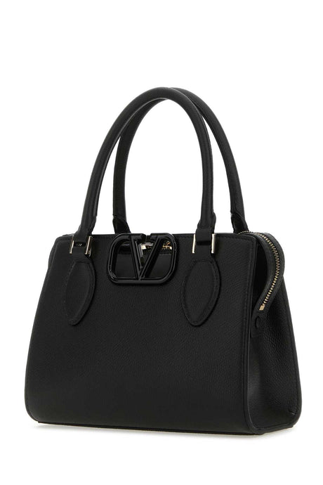 VALENTINO GARAVANI Mini Black Leather VLogo Handbag