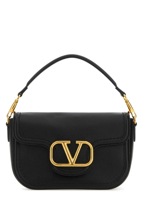 VALENTINO GARAVANI Mini Black Leather Alltime Shoulder Handbag