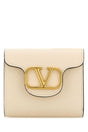 VALENTINO GARAVANI Mini Ivory Leather Wallet