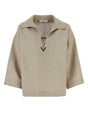 VALENTINO GARAVANI Linen Blouse for Women - Cappuccino