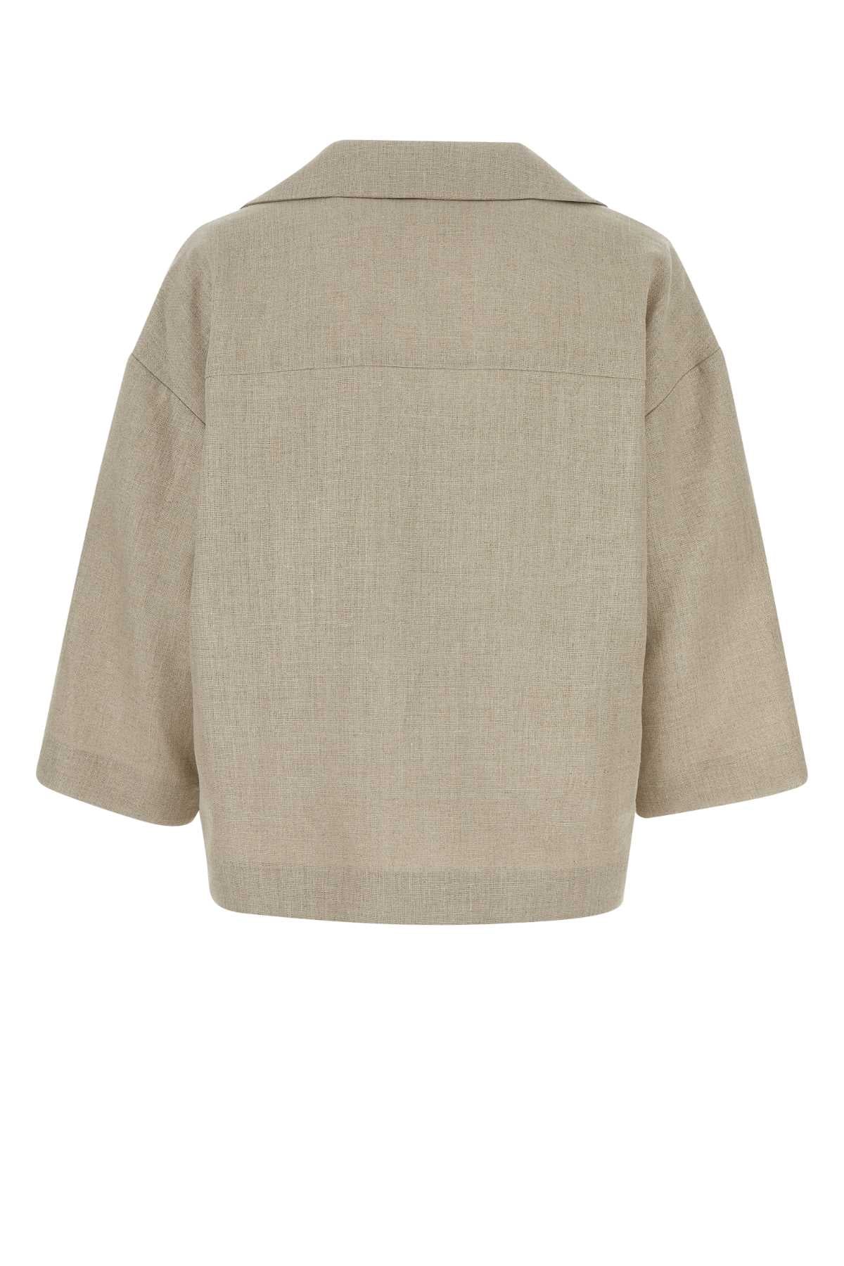 VALENTINO GARAVANI Linen Blouse for Women - Cappuccino