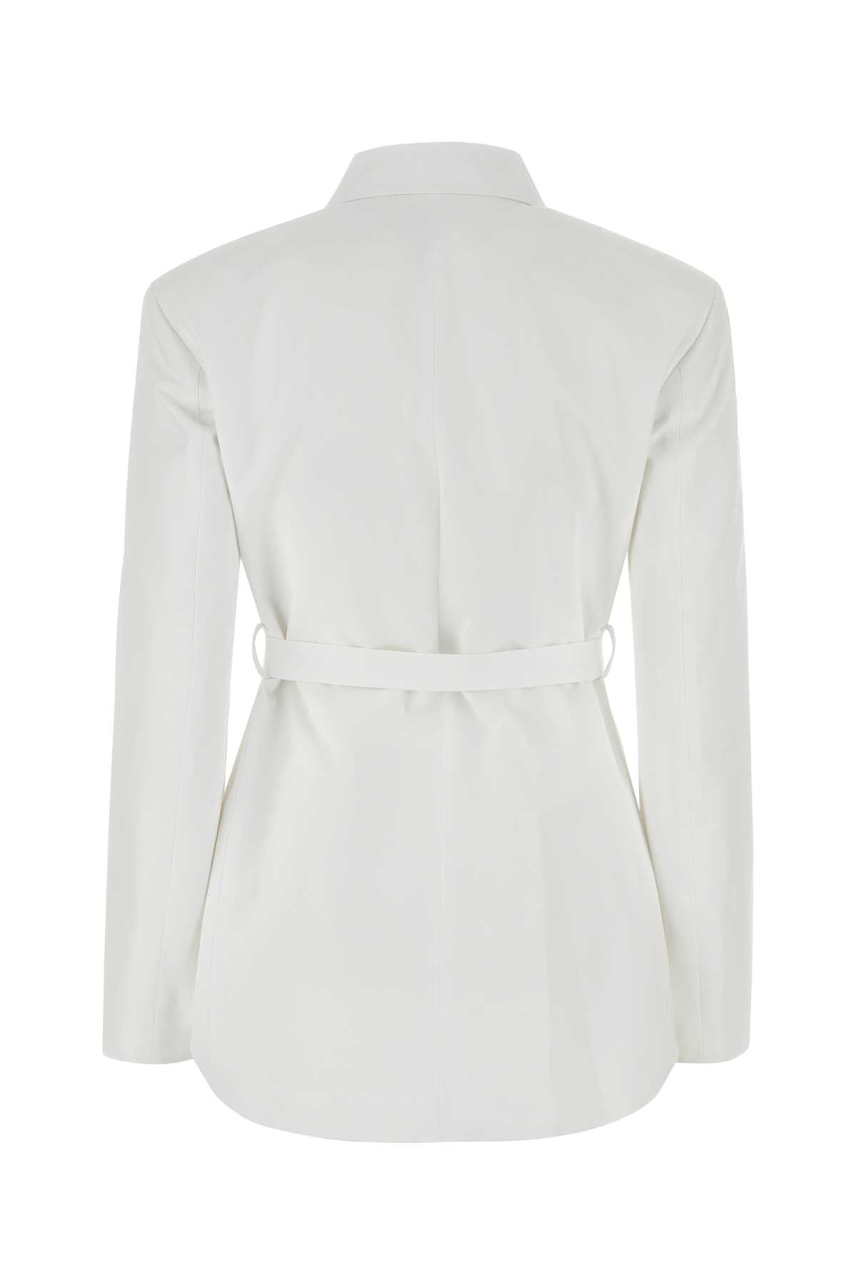 VALENTINO GARAVANI Chic White Poplin Overcoat for Women