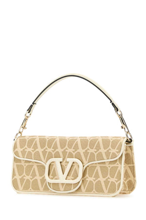 VALENTINO GARAVANI Mini Toile Iconographe and Leather Handbag