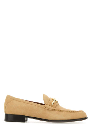 VALENTINO GARAVANI Beige Suede VLogo The Bold Edition Loafers