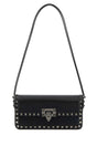 VALENTINO GARAVANI Mini Rockstud Black Leather Shoulder Handbag